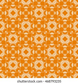 Abstract seamless pattern of orange color for wallpapers and background.