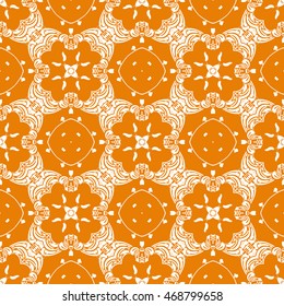 Abstract seamless pattern of orange color for wallpapers and background.