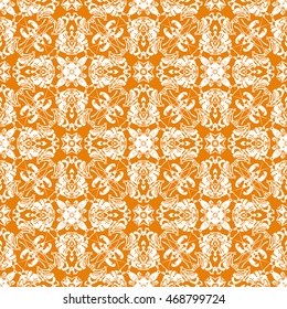 Abstract seamless pattern of orange color for wallpapers and background.