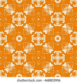 Abstract seamless pattern of orange color for wallpapers and background.