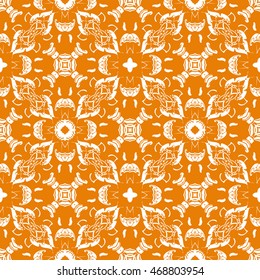 Abstract seamless pattern of orange color for wallpapers and background.