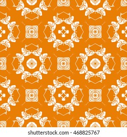 Abstract seamless pattern of orange color for wallpapers and background.