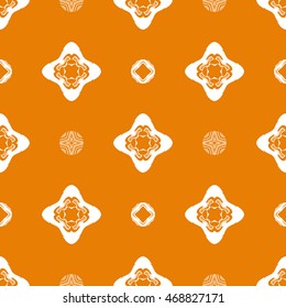 Abstract seamless pattern of orange color for wallpapers and background.