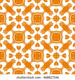 Abstract seamless pattern of orange color for wallpapers and background.