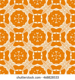 Abstract seamless pattern of orange color for wallpapers and background.