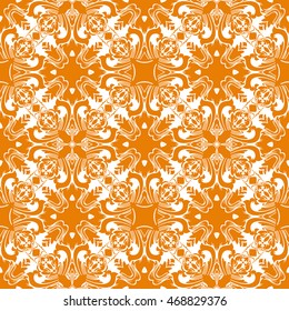 Abstract seamless pattern of orange color for wallpapers and background.