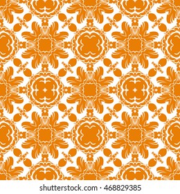 Abstract seamless pattern of orange color for wallpapers and background.