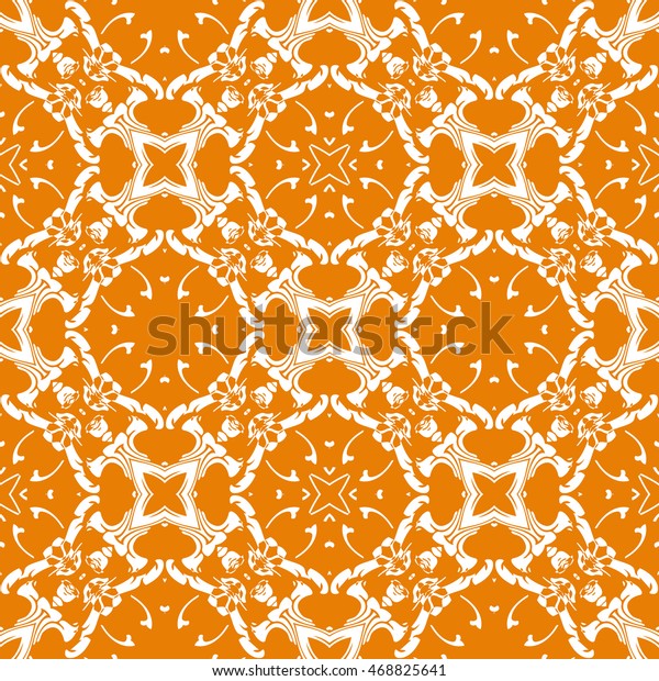 Abstract Seamless Pattern Orange Color Wallpapers Stock Vector (Royalty