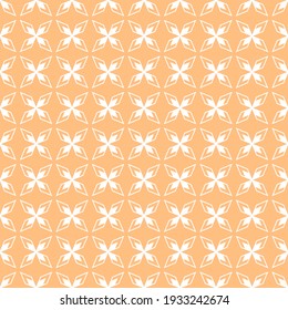 Abstract Seamless Pattern Orange Doodle Geometric Figures Background Vector