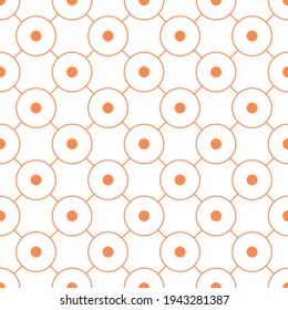 Abstrakter, nahtloser Muster Orange Doodle Geometrische Figuren Hintergrund Vektorgrafik