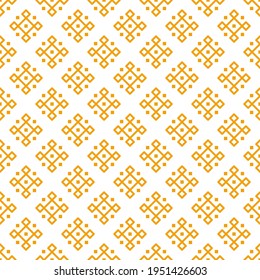 Abstract Seamless Pattern Orange Doodle Background Vector