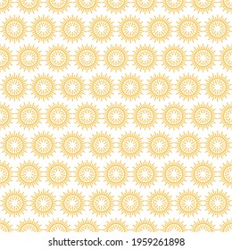 Abstract Seamless Pattern Orange Doodle Background Vector