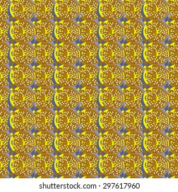 Abstract seamless pattern of oranges. Fruit background.
