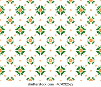 Abstract seamless pattern of oranges. Vector illustration.