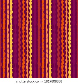 Resumen de un patrón impecable con formas orgánicas, líneas onduladas, rayas. Textura vectorial elegante con formas fluidas lisas, líneas coloridas. Fondo simple. Amarillo, naranja, rojo, color marrón. Repetir diseño 