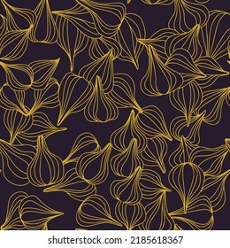 Abstract seamless pattern with organic shapes. Hand drawn vector illustration, flat color design.