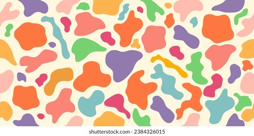 Abstract seamless pattern with organic shapes. Vector illustration for design or print