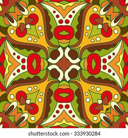 Abstract seamless pattern in oriental ethnic style