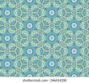 Abstract seamless pattern. Oriental floral lightning ornament. Kaleidoscope background