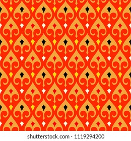 Abstract seamless pattern in oriental style