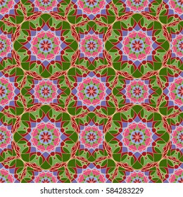 Abstract seamless pattern. In oriental style.