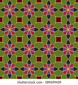 Abstract seamless pattern. In oriental style.