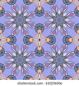 Abstract seamless pattern. In oriental style.