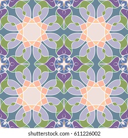 Abstract seamless pattern. In oriental style.