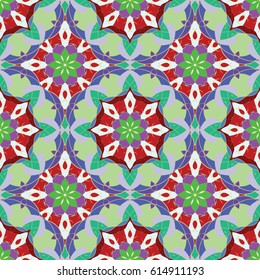 Abstract seamless pattern. In oriental style.