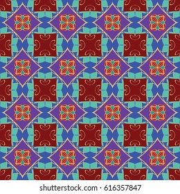 Abstract seamless pattern. In oriental style.