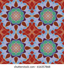 Abstract seamless pattern. In oriental style.