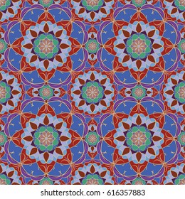 Abstract seamless pattern. In oriental style.