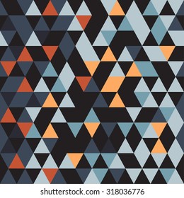Abstract seamless pattern. Origami ornament. Geometric backdrop. Polygonal crystal texture. Triangular texture.
