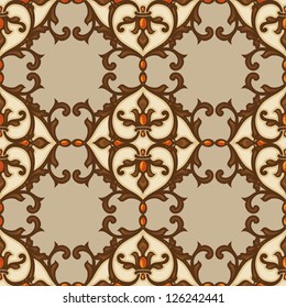Abstract seamless pattern with ornament