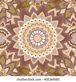 Abstract seamless pattern ornament. Mandala repeat pattern. Vintage background. Seamless pattern can be used for wallpaper, pattern fills, textile, fabric, wrapping, surface textures for design.