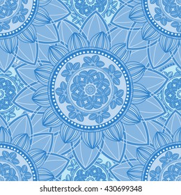 Abstract seamless pattern ornament. Mandala repeat pattern. Vintage background. Seamless pattern can be used for wallpaper, pattern fills, textile, fabric, wrapping, surface textures for design.
