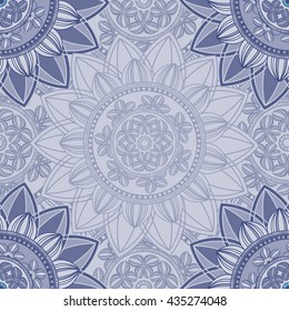 Abstract seamless pattern ornament. Mandala repeat pattern. Vintage background. Seamless pattern can be used for wallpaper, pattern fills, textile, fabric, wrapping, surface textures for design.