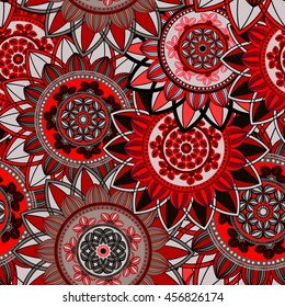 Abstract seamless pattern ornament. Mandala repeat pattern. Vintage background. Seamless pattern can be used for wallpaper, pattern fills, textile, fabric, wrapping, surface textures for design.