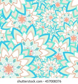 Abstract seamless pattern ornament. Mandala repeat pattern. Vintage background. Vector illustration.
