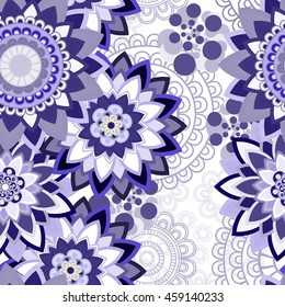 Abstract seamless pattern ornament. Mandala repeat pattern. Vintage background. Vector illustration.
