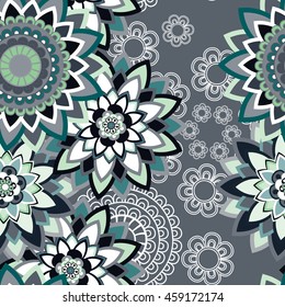 Abstract seamless pattern ornament. Mandala repeat pattern. Vintage background. Vector illustration.