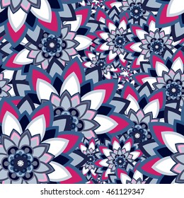 Abstract seamless pattern ornament. Mandala repeat pattern. Vintage background. Vector illustration.