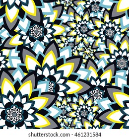 Abstract seamless pattern ornament. Mandala repeat pattern. Vintage background. Vector illustration.