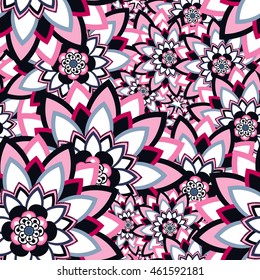 Abstract seamless pattern ornament. Mandala repeat pattern. Vintage background. Vector illustration.