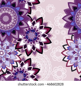 Abstract seamless pattern ornament. Mandala repeat pattern. Vintage background. Vector illustration.