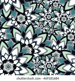 Abstract seamless pattern ornament. Mandala repeat pattern. Vintage background. Vector illustration.