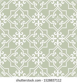 Abstract seamless pattern. Ornamental floral damask ornate background. Vector illustration.