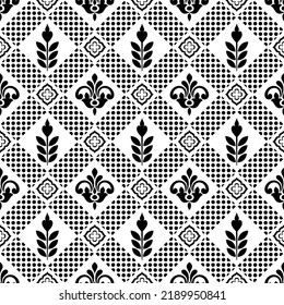 Abstract seamless pattern. Ornamental floral damask ornate background. Vector illustration.