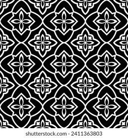 Abstract seamless pattern. Ornamental floral damask ornate background. Vector illustration.