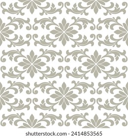 Abstract seamless pattern. Ornamental floral damask ornate background. Vector illustration.